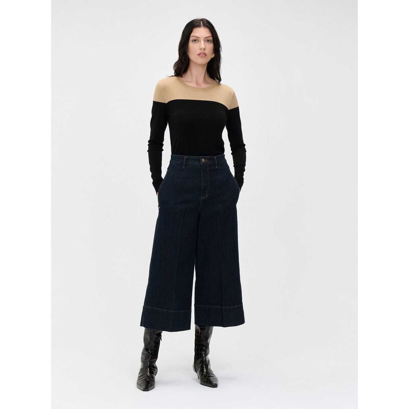 Veronika Maine Spliced Long Sleeve Knit image number 2